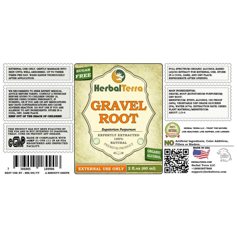  Gravel Root (Eupatorium Purpureum) Tincture, Dried Root